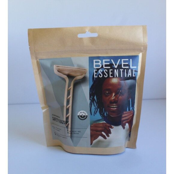 Bevel Other - Bevel Essentials Disposable Travel Safety Razor Shaving w/5 Razors, New in Bag